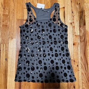 Charlotte Russe Sequin Lace Tank Top Size L